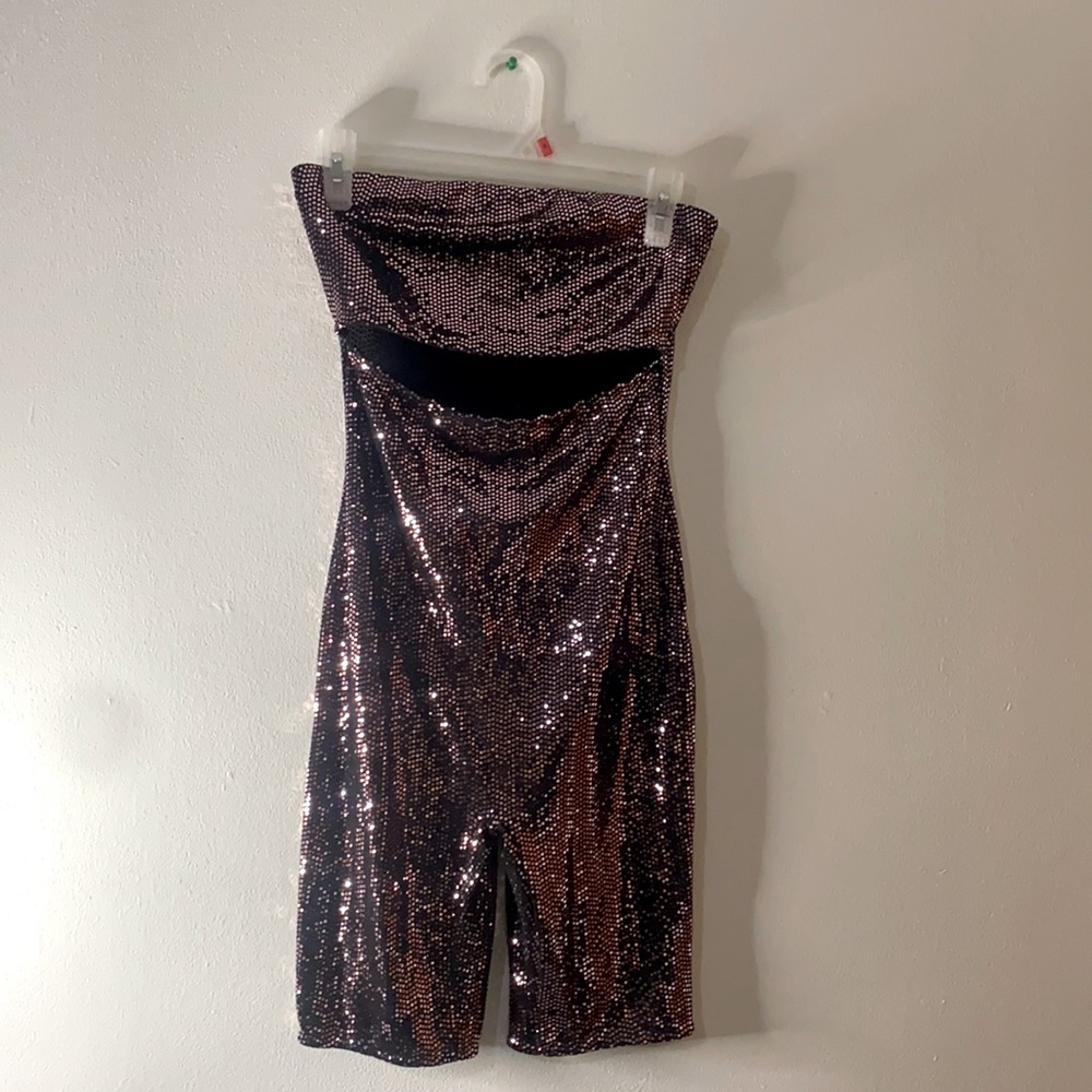 SHIMMER KNEE LENGTH ROMPER